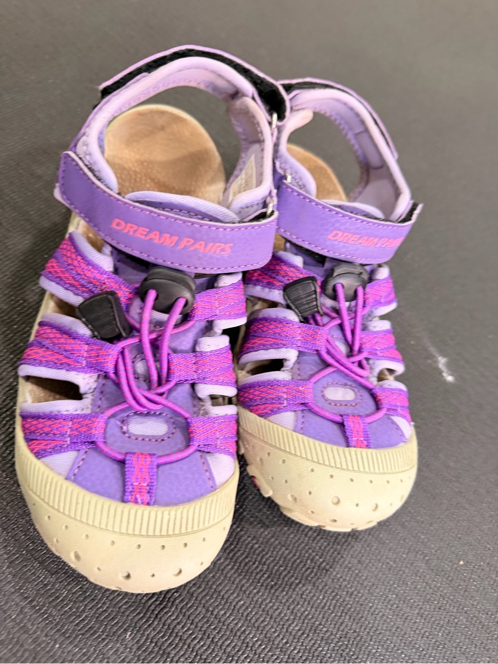 Dream Pairs Kids Purple and Pink Sport Sandals